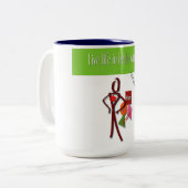 "Bleibe Sie in der Form" Tasse (Vorderseite Links)