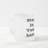 Bleibe Sie in Ihrem Weg Mattglastasse (Vorderseite Links)