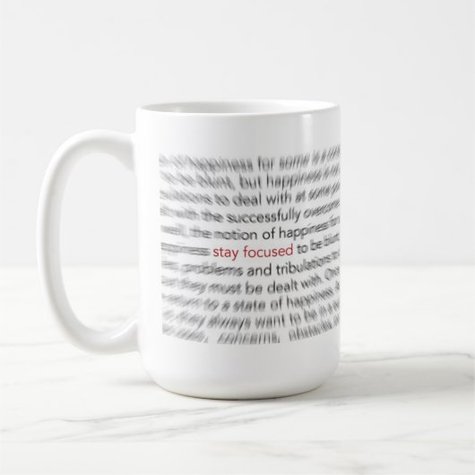 Bleibe Sie - Leben 8D fokussiert Kaffeetasse (Links)
