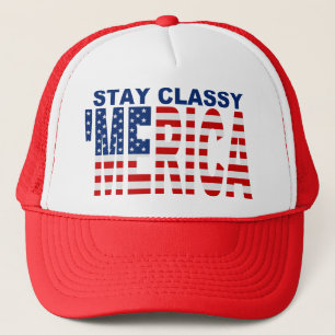 Bleibe Sie noblen 'MERICA schwarzen Truckerkappe
