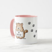 Bleibe Sie Pawsitive - niedliche Tasse (Vorderseite Links)