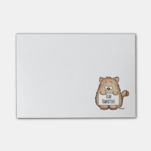 Bleibe Sie Pawsitive - Post-Itanmerkungen für Post-it Klebezettel