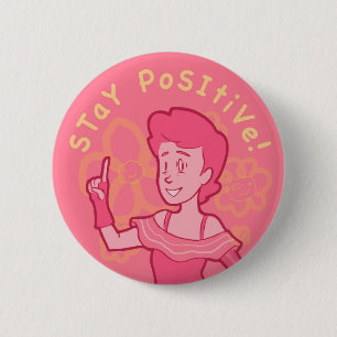 Bleibe Sie positiv! Färben Sie Variante gelb Button