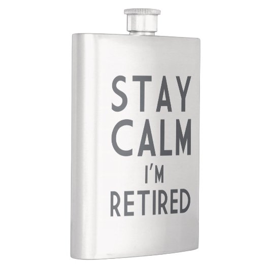 Bleibe Sie Ruhe, die ich zurückgezogen werde Flachmann (Rechts)