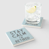 Bleibe Sie Ruhe, die ich zurückgezogen werde Steinuntersetzer (Seitenansicht)