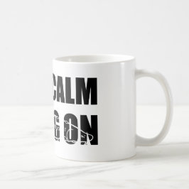 Bleibe Sie Ruhe u. Sturg auf em-weiß Sturg - Kaffeetasse