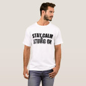 Bleibe Sie Ruhe u. Sturg auf em-weiß Sturg - T-Shirt (Vorne ganz)