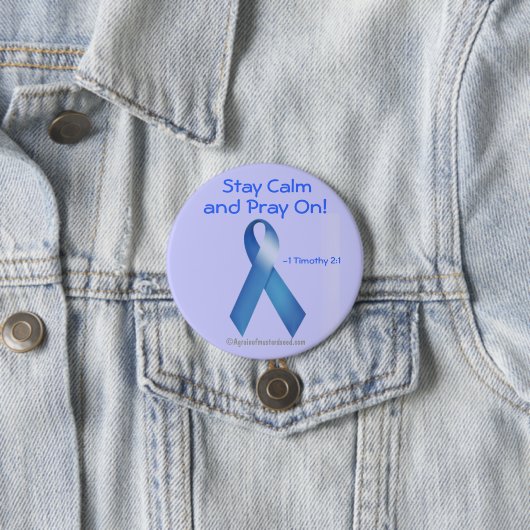 Bleibe Sie Ruhe und beten Sie an! Button (Beispiel)