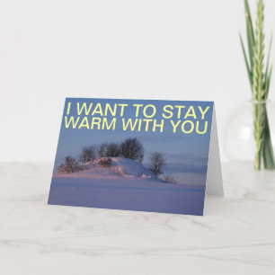 bleibe Sie warm Karte