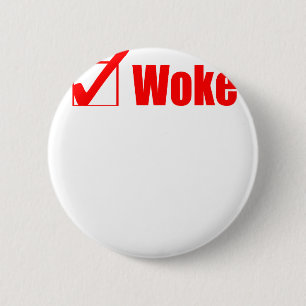 Bleibe Sie weckte Karo-Posten Button
