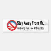 Bleibe Sie weg von mir Autoaufkleber (Vorne)