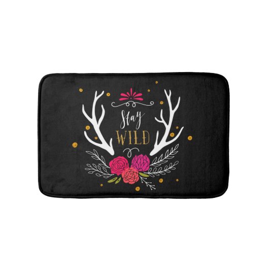 Bleibe Sie wild Badematte (Vorderseite)