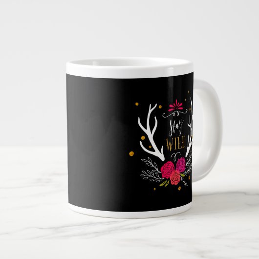 Bleibe Sie wild Jumbo-Tasse (Vorderseite Rechts)