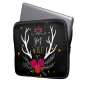 Bleibe Sie wild Laptopschutzhülle (Vorderseite Links)