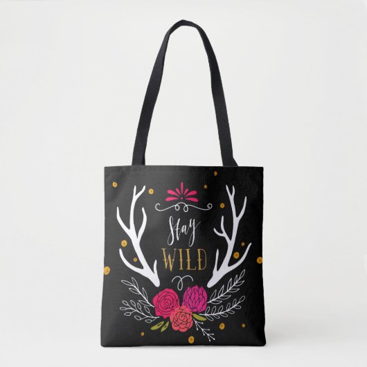 Bleibe Sie wild Tasche (Vorderseite)