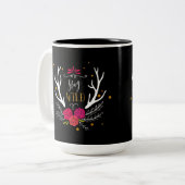 Bleibe Sie wild Zweifarbige Tasse (Vorderseite Links)
