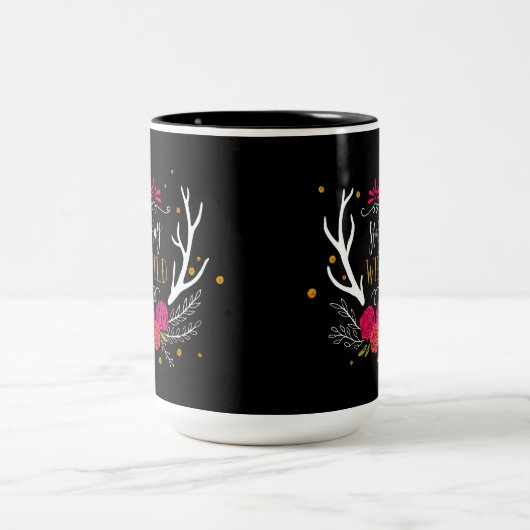 Bleibe Sie wild Zweifarbige Tasse (Mittel)