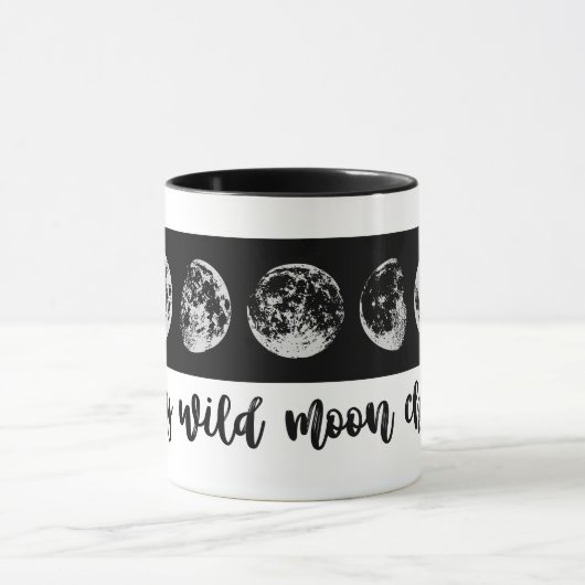 Bleibe Sie wilde Mond-KinderTasse Tasse (Zentrum)