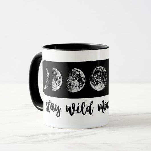 Bleibe Sie wilde Mond-KinderTasse Tasse (Vorderseite Links)