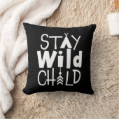 Bleibe Sie wildes Kind Kissen (Decke)