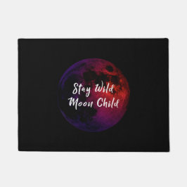 Bleibe Sie wildes Mond-Kind Fußmatte