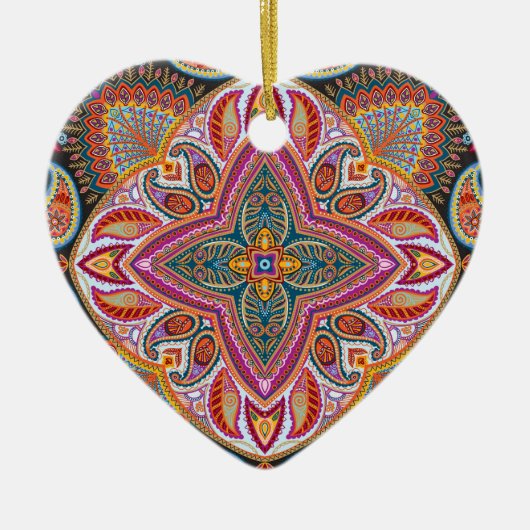 Bleibe Sie wildes Sinti und Romakindboho Keramik Ornament (Vorne)