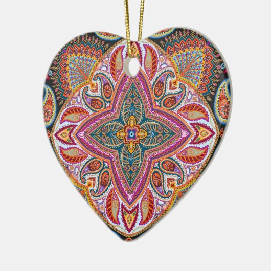 Bleibe Sie wildes Sinti und Romakindboho Keramik Ornament (Links)