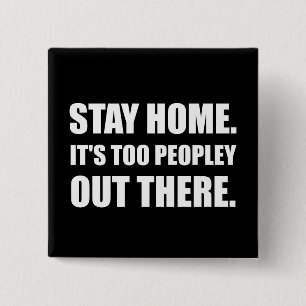 Bleibe Sie Zuhause auch Peopley Button