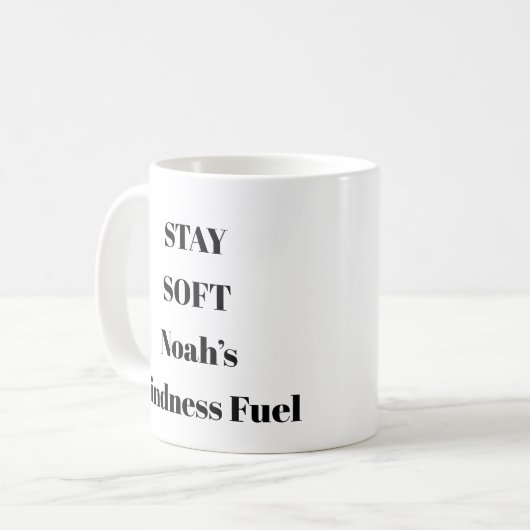 Bleibe Soft Gentle Erinnerung Personalized Mug Kaffeetasse (Vorderseite Links)