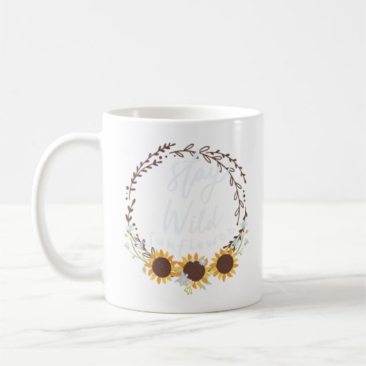 bleibe Sonnenblume Kaffeetasse (Links)