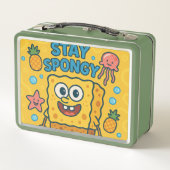 Bleibe Spongy Kids Lunch Bag Metall Brotdose (Rückseite)