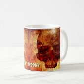 Bleibe Spooky. 3D menschlicher Schädel Kaffeetasse (VorderseiteRechts)
