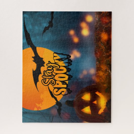 Bleibe Spooky Beängstigend Halloween Night Puzzle (Vertikal)