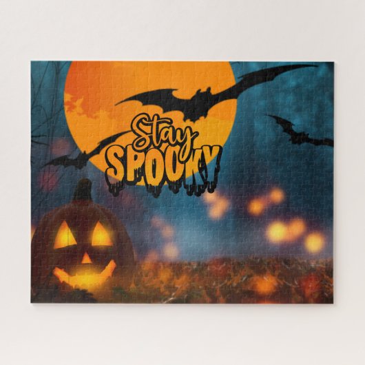 Bleibe Spooky Beängstigend Halloween Night Puzzle (Horizontal)