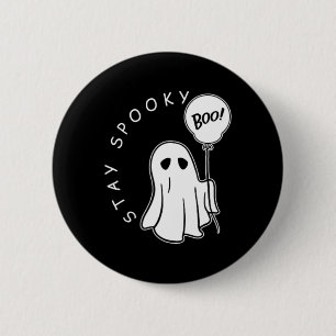 Bleibe Spooky Boo Niedlich Ghost Halloween Spooky Button