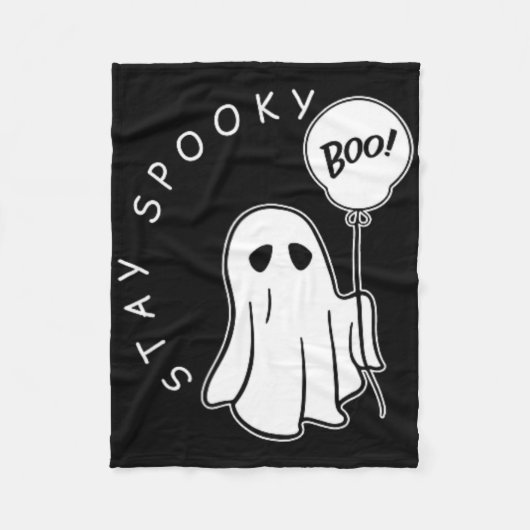 Bleibe Spooky Boo Niedlich Ghost Halloween Spooky Fleecedecke (Vorderseite)