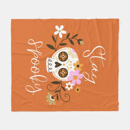 Bleibe Spooky Fleecedecke (Vorderseite (Horizontal))