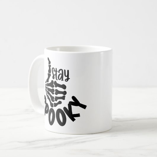 Bleibe Spooky Funny Halloween Kaffeetasse (Vorderseite Links)
