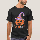 Bleibe Spooky Gefärbte Krawatte Pumpkin Hexenliebh T-Shirt (Vorderseite)