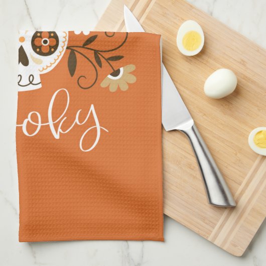 Bleibe Spooky Geschirrtuch (Viertel Falte)