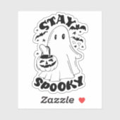 Bleibe Spooky Ghost Aufkleber (Blatt)