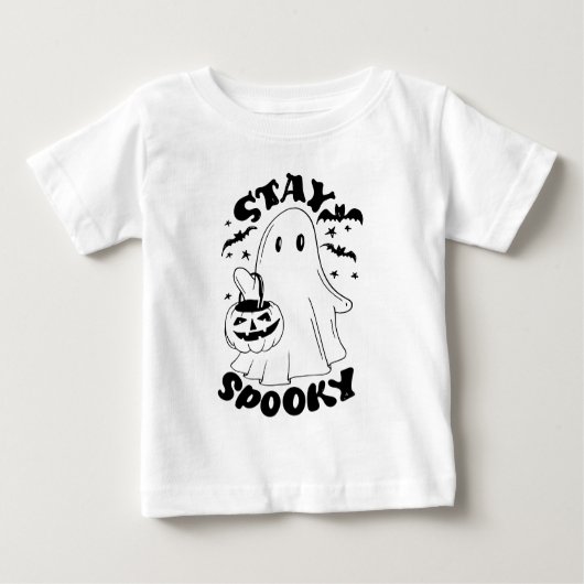 Bleibe Spooky Ghost Baby T-shirt (Vorderseite)