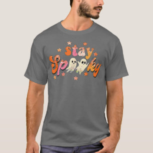 Bleibe Spooky Ghost Boo Funny Halloween Pumpkin Re T-Shirt