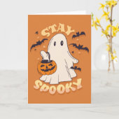 Bleibe Spooky Ghost Karte (Gelbe Blume)