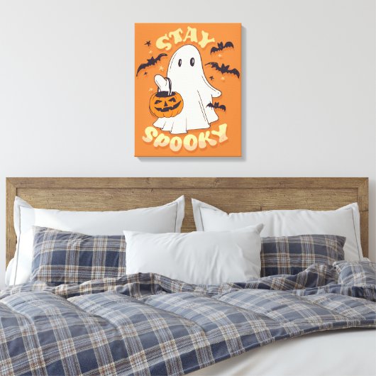 Bleibe Spooky Ghost Leinwanddruck (Insitu (Schlafzimmer))