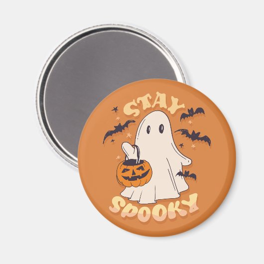 Bleibe Spooky Ghost Magnet (Vorderseite/Rückseite)