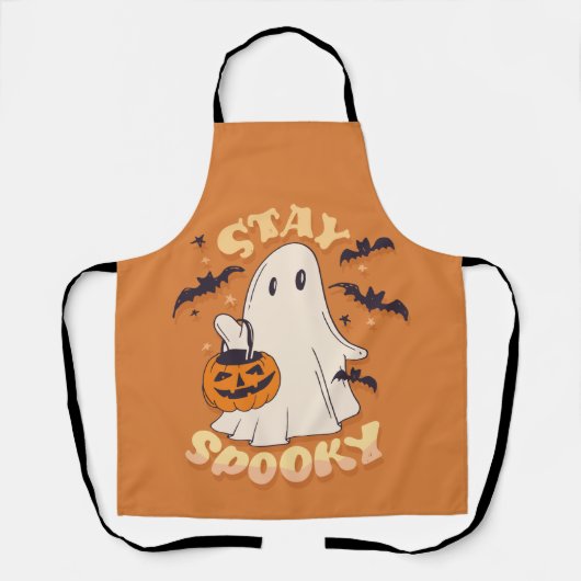 Bleibe Spooky Ghost Schürze (Vorderseite)