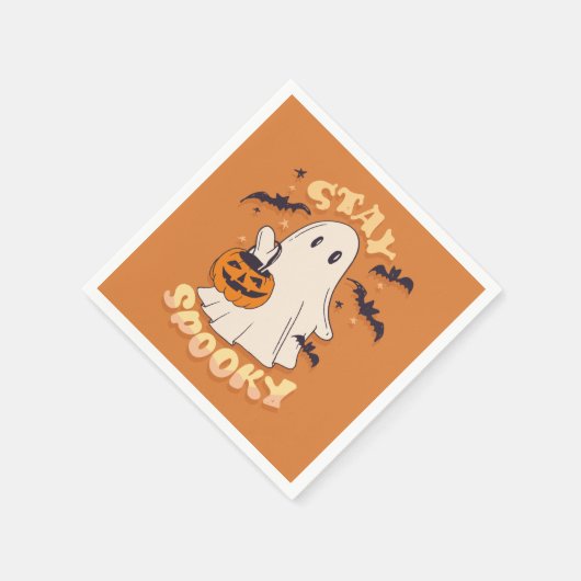 Bleibe Spooky Ghost Serviette (Ecke)