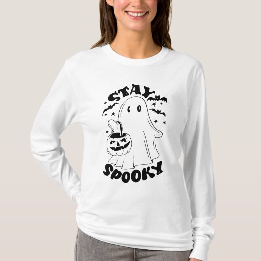 Bleibe Spooky Ghost T-Shirt (Vorderseite)