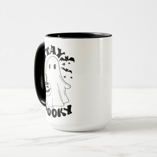 Bleibe Spooky Ghost Tasse (Vorderseite Links)